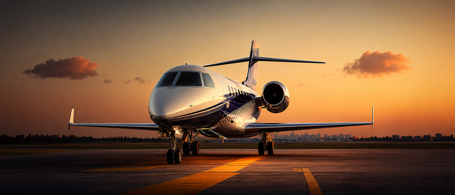 Cessna Citation CJ1+ at dusk